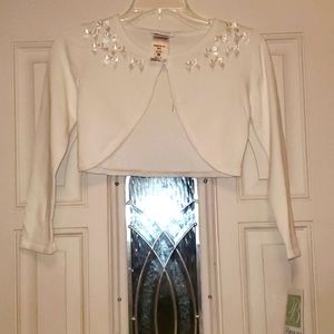 New white bolero sweater